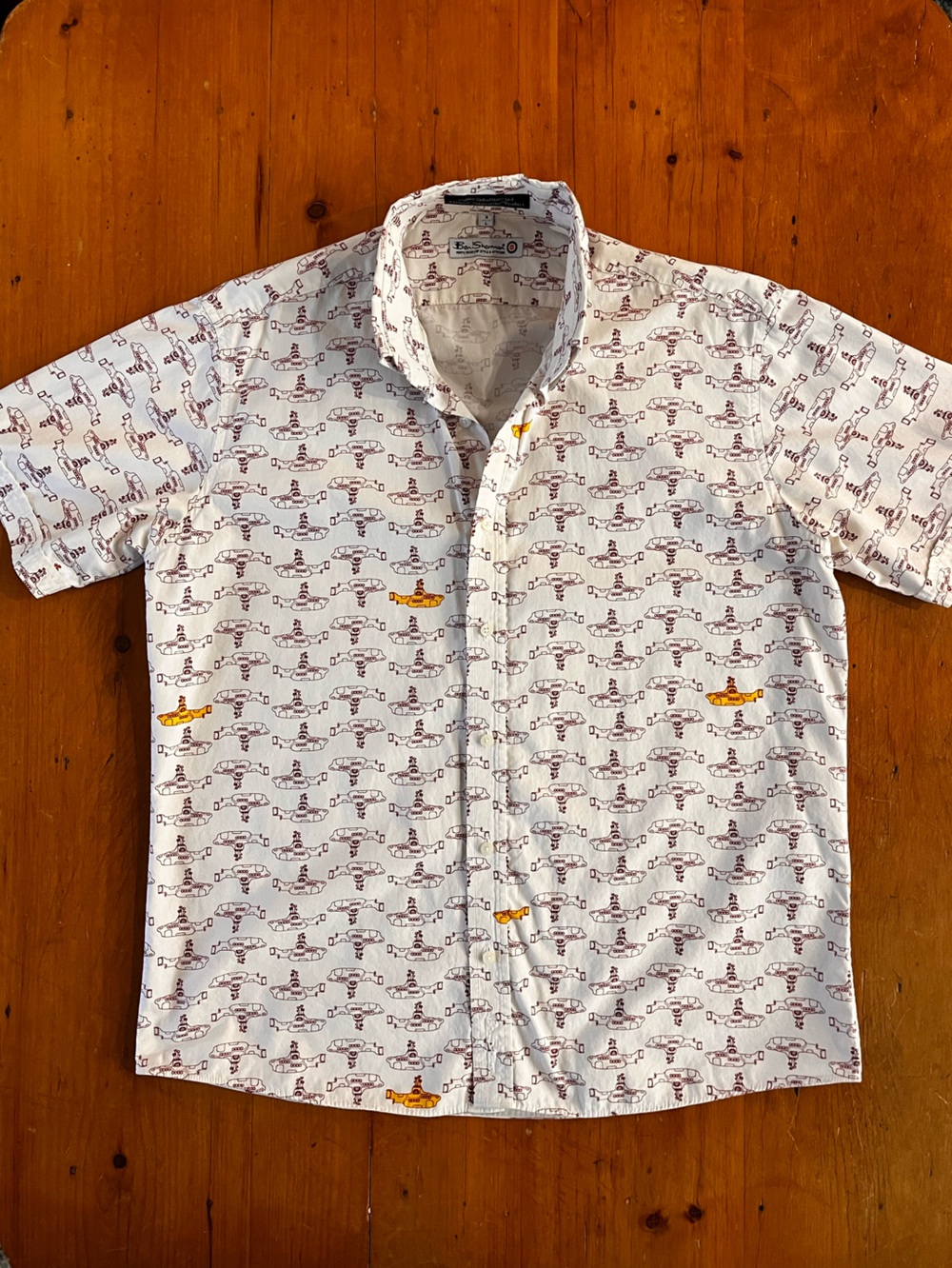 Ben Sherman x The Beatles Yellow Submarine Button Down Short Sleeve Shirt 2003
